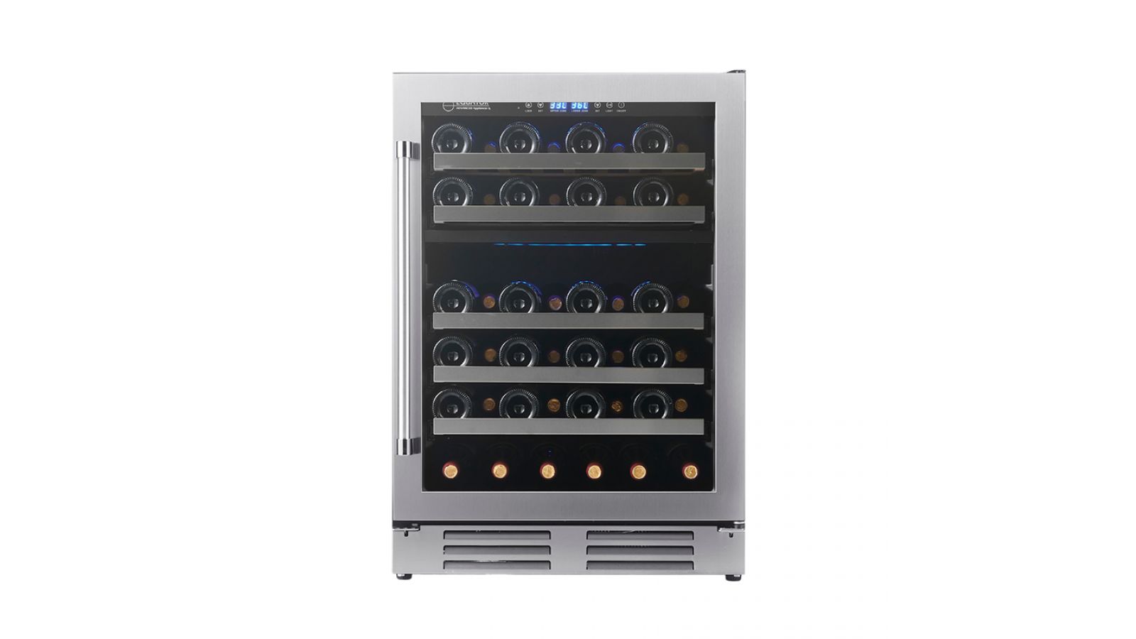 Equator Dual Zone 52-Bottle Free Standing/Built-in Wine Cooler in Stainless 